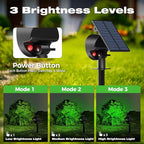 nipify 4 Pack Solar Lights Outdoor Waterproof, 53 LED Solar Spot Lights with 3 Modes Landscape Spotlights for Outside Garden Yard Trees