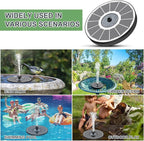 Yzert Solar Fountain for Bird Bath Direct Sunlight High Efficiency 3.5W Glass Panel Solar Water Fountain Outdoor Garden Flower (White)