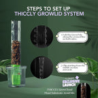 THICCLY Medium GrowLid 5 Pcs (Clear) - Self Watering Clear D-Shaped Plastic Moss Pole Hydroponics Growing System Kratky Hydroponic Kit Moss Pole Monstera Plant Support Philodendron and Anthuriums