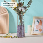 T4U Tumbled Chips Stones Crushed Crystal Quartz 1 LB, Irregular Shaped Gravels Pebbles Healing Stones, DIY Smoothed Rock for Potted Plant,Resin Art,Vase Fillers Aquarium Gravel Rocks (Amethyst)