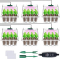 YAUNGEL Seed Starter Tray with Grow Light, 6 Pack Seed Starter Kit with Timing Controller Adjustable Brightness, Thicken Seedling Starter Trays with Humidity Domes Heightened Lids, Transparent