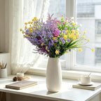 CLEANGOR 28 Bundles Artificial Flowers for Outdoors, UV Resistant Artificial Outdoor Plants, Faux Plants for Spring Summer Garden, Porch, Window Box, Hanging Planters, Home Wedding Farmhouse (Mix)