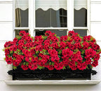 Artificial Geranium Flowers for Outdoor Decoration, 6 Bundles UV Resistant Silk Geranium Fake Plants Faux Flowers for Front Porch Garden Patio Window Box Outside Indoor Decor (Red)