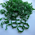Secured PlasticTomato Vine Clips Support Clips Climbing Plants Garden Clips, Plastic Tomato Grape Vine for Flowers Stem Vine Fixing Clip， (green)