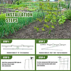 63"H x 47"L Cucumber Trellis for Raised Bed, Adjustable Garden Trellis for Climbing Plants Outdoor with Climbing Net and Plant Support Clip, A-Frame Trellis for Vegetable, Cucumbers, Tomatoes