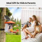 HARYMOR Bird Feeder with Camera with AI Identify Birds Species Solar Powered, Smart Bird House with Cam, 2K HD Video Live Stream, Instant Arrival Alerts - Orange