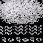 Plant Support Clips -100PK, White Tomato Clips for String Trellis, Grape Vine Clips for Garden Netting Climbing Plants, Secured Plastic Plant Clips