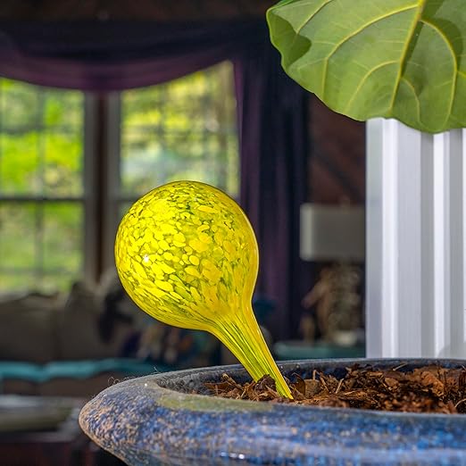 Besti Large Self Watering Globes for Plants Waters Greenery Up to 2 Weeks Hands Free | Durable, Multicolored Glass Craftsmanship | Indoor and Outdoor Use