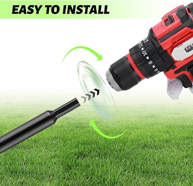 ERYTLLY Bulb Planter, Auger Spiral, Garden Planter Tool 2.5 x 16.5 inch,Rapid Umbrella Hole Digger for Planting Bulb Seedlings Bedding Tulips, and Digging Weeds Roots