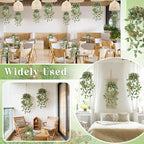 2pcs Small Artificial Hanging Plants Fake Hanging Plant with Pot Plants Indoor Decor Faux Greenery Hanging Vines Potted for Bedroom Shelf Outdoor Garden Decoration