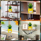 Fake Plants Small Potted Succulents with Yellow Pot, Creative Artificial Succulent Plants in Hanging Leg Fun Pot, Mini Vibrant Faux Plant for Home Office Desk Decor and Gift Choice