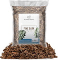 100% Natural Pine Bark Mulch Nuggets (8 Quarts), Small Mulch Chips for Indoor/Outdoor Container Gardening, Ideal for Soil Supplement, Houseplant Mulch