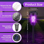 Qualirey 4 Pack Solar Bug Zapper Outdoor Waterproof Mosquito Repellent Killer Bug Zapper Lamp with LED Light for Outdoor Garden Patio Yard (Purple and Colorful Light,Black)