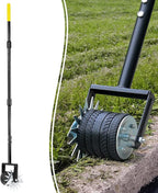 Colwelt Wheel Rotary Edger Lawn Tool 59’’, Manual Lawn Edger with Extra-Wide Rubber Wheel, Lawn Edgers Manual with Reinforced Bracket, Grass Edger Edging Tool for Landscaping, Sidewalk, Driveway, Yard