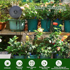 Solar Irrigation System TRJZWA Automatic Drip Irrigation System Kit for Outdoor/Indoor Garden Watering System with Water Level Detection,Drip Irrigation System Supports 15 Potted Plants