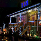 Solar Rope Lights, 2 Packs Total 132ft 400LED Solar String Lights, 8 Modes Waterproof Solar Powered Outdoor Light, Flexible Clear Tube Light for Garden Yard Patio Deck Porch Tree Xmas Decor-White&Blue
