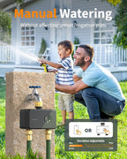 Diivoo Brass WiFi Sprinkler Timer 2 Zone, Smart Water Timer for Garden Hose Remote Control,Compatible with Alexa and Google Home,12 Irrigation Plans,Rain Delay & Manual Watering for Garden,Lawn,Yard
