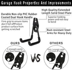 KOFANI Steel Garage Storage Hooks - 16 Pack Anti-Slip Coating, Heavy Duty Wall Mount Hooks for Hanging Bike, Ladder, Garden Tools