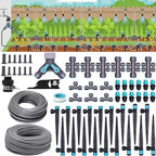 230FT Drip Irrigation System, Quick-Connect Automatic Garden Watering Misting System, with 1/2 inch and 1/4 inch Distribution Tubing, Drip Irrigation Kit for Lawn, Greenhouse, Patio