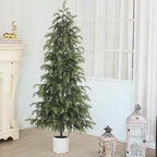 4FT Real Touch Cedar Topiary Trees for Front Porch Decor, Artificial Shrubs Faux Plants Potted UV Resistant Fake Greenery for Outdoor Indoor Door Garden Farmhouse Home Decoration (Set of 2)
