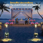 Mothers Day Gifts for Mom Wife Grandma Daughter Friends Sister, 2 Pack Outdoor Solar Floor Lamp with Plant Stand, Hummigbird Print, Solar & USB 2 Way Charging