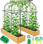 Tall Garden Arch Trellis for Climbing Plants Outdoor,7 ft Arbor Large Arch Tunnel Trellis, Metal Cucumber Trellis, Plant Support Archway Garden Trellis for Vegetables Fruits Flowers Yard