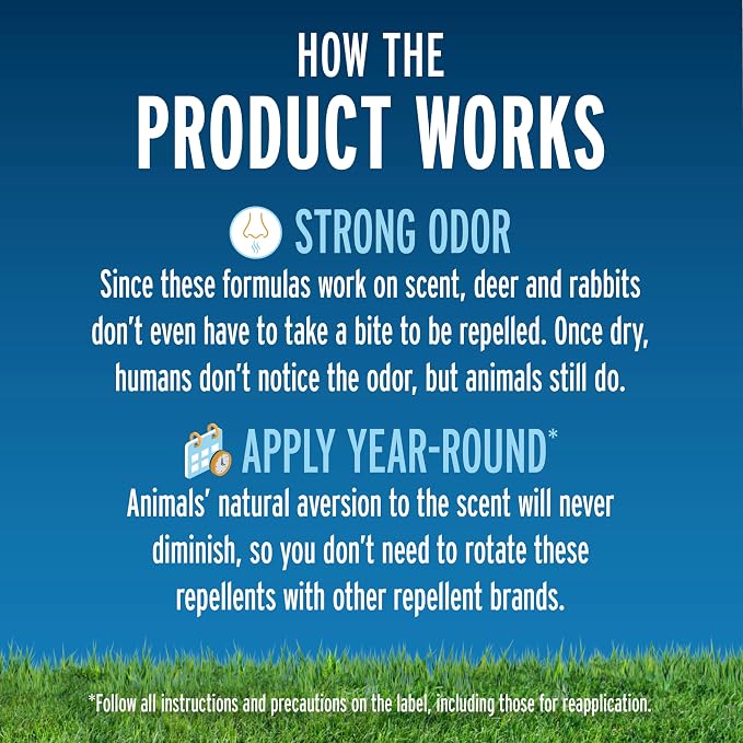 Liquid Fence Deer And Rabbit Repellent Ready-To-Use 1 Gallon, Apply Year-Round, 2 Pack