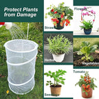 Plant Protectors from Animals | Reusable Foldable Round Breathable Planter Accessories - Mesh Plant Cover,for Indoor Winter Freezing Frost Season Flower Pot Planter Patio Porch Walkway Farm