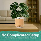 PLANTPETZ Extra Large Robotic Planter – Smart Planter Fits 6 Inch Pots | Bluetooth Speaker | Interactive Smart Plant Pot Turns A Real Plant Into a Touch/Motion Responsive Companion - Sequoia Woodgrain