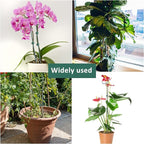 4 Set Metal Plant Sticks Support Tall 48 Inch Adjustable Plants Stem Support Rod Amaryllis Holder Stake Garden Flower Rings with 20PCS Clips 16.5' Plant Ties for Outdoor Indoor Plants