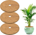 ZeeDix 3 Pack Coconut Fiber Mulch Ring, 11.8 Inch Coco Coir Tree Ring Mulch Mat, 100% Natural Tree Protector Mat Plant Cover Ring Coconut Coir Discs Tree Mats Mulch Rings for Indoor Outdoor Plants