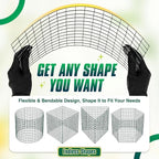 12 Pack 17" x 12" Tall Round Plant Cage - 36PCS Plant Support Cage Metal Wire Mesh Plant Protector for Outdoor Gardening Supplies Garden Protection Rabbits Chickens Ducks for Vegetables Flowers Shrubs