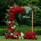 65Pcs Deep Red Hydrangea Artificial Flowers Bulk，Realistic Silk Fake Flowers with Stems，Faux Hydrangea Flowers for Wedding Home Decor Centerpieces Living Room Garden Party Baby Shower Decor
