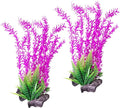 Hamiledyi Aquarium Plastic Plants Aquarium Decor Artificial Fish Tank Plants Lifelike Tall Fish Tank Decorations Aquarium Plant Suitable for Saltwater and Freshwater 15.7in 2pcs