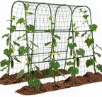 Cucumber Trellis for Raised Bed, Garden Trellis for Climbing Plants Outdoor, Metal Arch Trellis U-Shape Vegetables Support for Tomotoes Grape Vines Beans Peas (Green, 48" L x 24" W x 48" H)