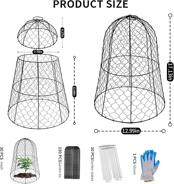 Metal Plant Covers 12pcs,30 Pcs Plant Protectors from Animals