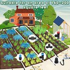 Drip Irrigation Kit, Flantor 190FT Greenhouse Drip Irrigation System Adjustable Garden Watering System with 1/2" & 1/4" Irrigation Tubing, Patio Misting Plant Watering System for Garden and Lawn