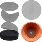 50PCS Flower Pot Hole Mesh Pad, 4 inch Rounds Drainage Hole, Plant Pot Drainage Mat, Plant Potting Mat to Prevent Soil Loss, Gardening Gifts for Friend