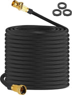 75ft Garden Hose – Lightweight & Flexible Water Hose, Leak-Proof Fabric & Non-Expandable with Shut-Off Valve for Yard, Outdoor Watering, Car Wash & RV
