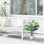 Der Rose 28'' Artificial Palm Tree Tall Fake Tropical Faux Trees Indoor and Outdoor for Home Bathroom Porch Outside Patio Decor (White Pot) (Pack of 2)