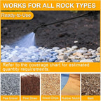 5 Gallon Mulch Glue for Landscaping, SEVGILI Rock Glue & Gravel Binder, Pet Safe & Plant Safe, Non-Toxic Ready-to-Use Gravel Lockdown, 100% Permeable & Fast-Dry Strong Pea Gravel Stabilizer