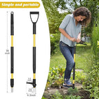 39" Stand Up Weed Puller Tool - Heavy Duty Detachable 3-Claw Weeder with Ergonomic Long D-Handle | Tools for Effortless Garden Weed Removal (Dandelions, Thistles & More)