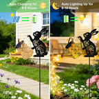 Solar Watering_Can Lights, Bunny Hanging Lantern Solar Lights Outdoor, Rabbits Lover Gifts for Mom Women Birthday Mother's Day Christmas, Waterproof Garden Decor Outside Patio Yard Pathway Backyard