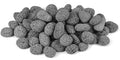 Skyflame 1/2-1 Inch Natural Tumbled Stones, Round Lava Rock Pebbles for Indoor Outdoor Gas Fire Pit | Fireplaces | Garden Landscaping Decoration | Cultivation of Potted Plants | 15 Pounds