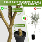 Small Artificial Olive Tree Faux Trees Indoor Outdoor Realistic Floor Plant Fake Plants for House Modern Home Living Room Master Bedroom Office Front Porch Decor Outside Patio para decoracion