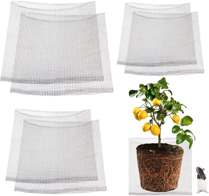 Foyego 6 Pack 10Gallon/5Gallon/3Gallon Root Guard Baskets for Plants, Underground Stainless Steel Wire Mesh Cages Gopher and Vole Wire Basket for Plants Root Protection