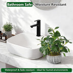 florisso Artificial Succulents with Fig Leaf Greenery in Rustic Clay Planter, Fake Succulents Potted Decor for Farmhouse, Bathroom, Bedroom, Kitchen, Office Desk and Coffee Table (Black White)