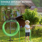 Keten Garden Hose Holder, Detachable Metal Water Hose Holder Stand, Heavy Duty Freestanding Garden Hose Reel Rack and Hose Storage Organizer for Outside Yard