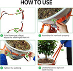 Potted Plant Mover，Plant Lifting Straps for Garden Flower Pots, Planters，Rocks, Trees，Easily Lift and Move Heavy Items Up to 150 Pounds，Small Size, Orange, Patent Pending