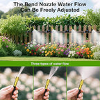 MIXC 200Ft 1/4" Drip Irrigation System,2026-Upgrade Garden Irrigation Kit with 32pcs Adjustable Copper Nozzles,Automatic Atomizing Watering System for Outdoor Plants,Raised Bed,Yard,Potted Plant,Lawn